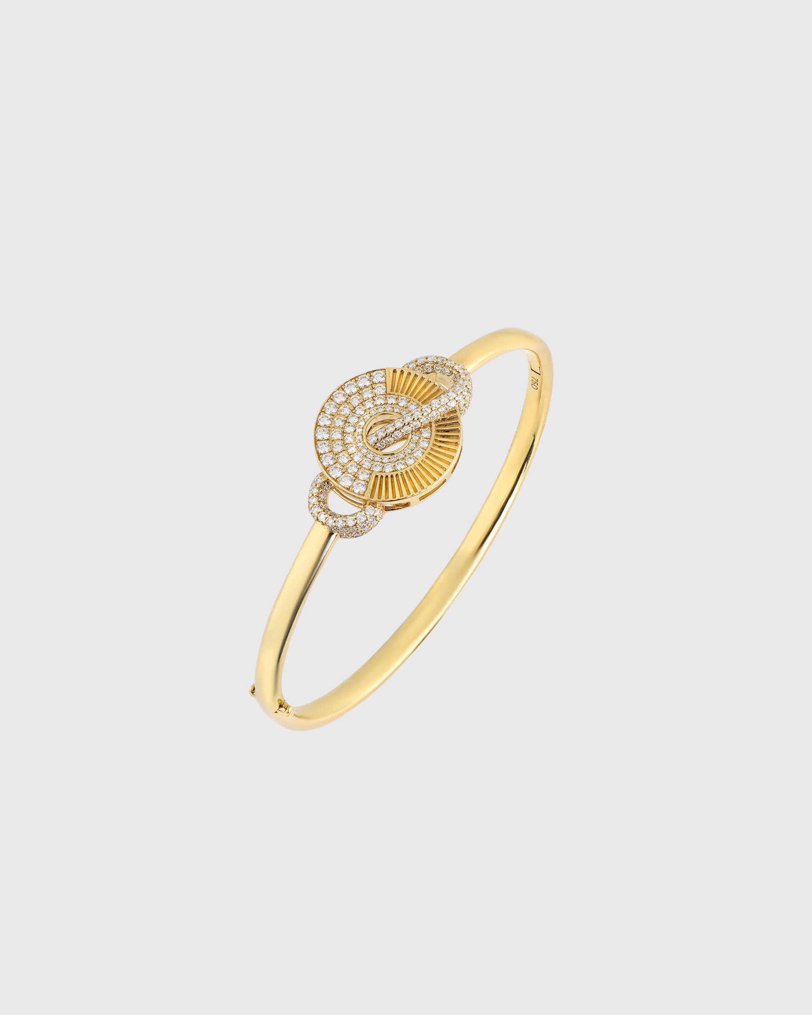 Diamond Yellow Gold Bangle