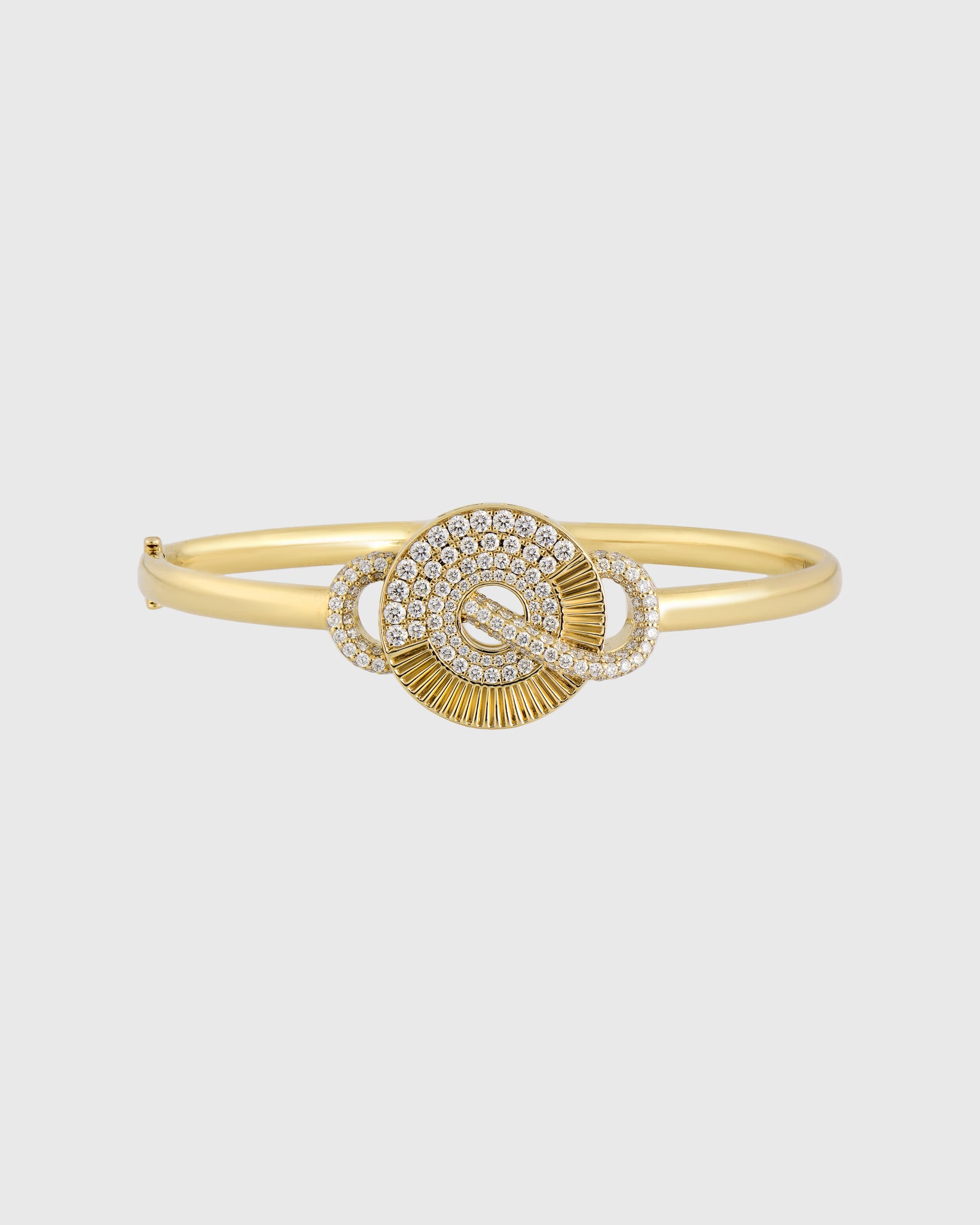 Diamond Yellow Gold Bangle