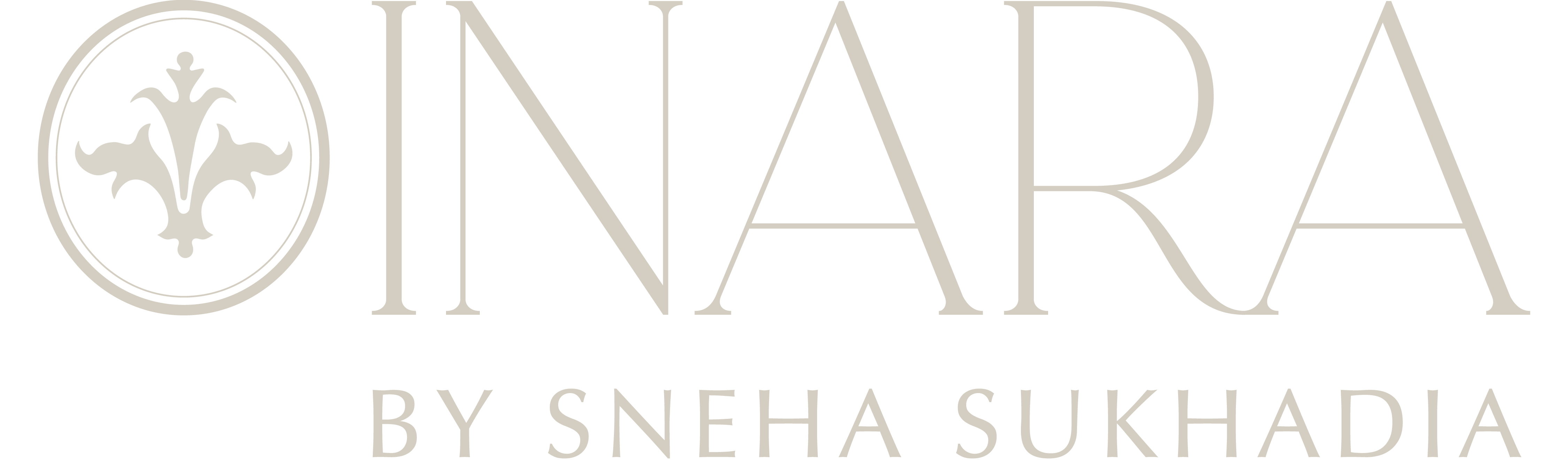 Logo of 'INARA by Sneha Sukhadia' on a white background